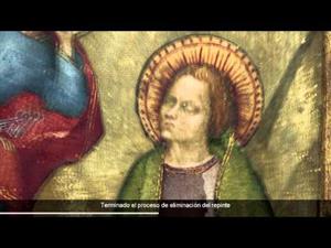 Resumen del proceso de restauración de La Oración en el huerto con el donante Luis I de Orleans