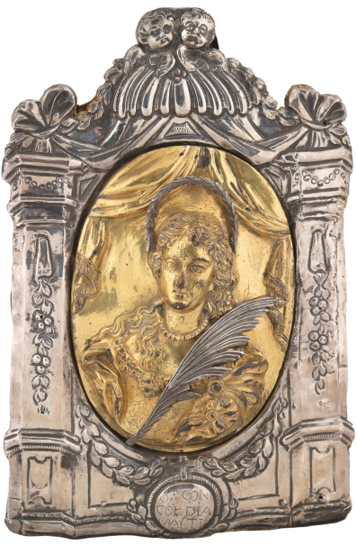 Image of the artwork: "Silver pax with Maria Anna of Neuburg"