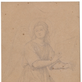 Estudio para la figura de un ángel músico. Mater Salvatoris