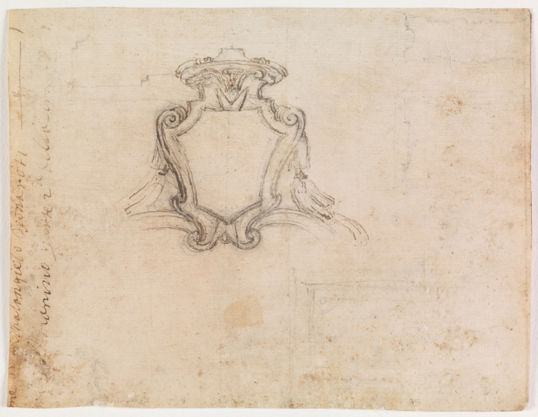 Escudo / Escudo papal sostenido por ángeles de la tumba de Urbano VIII