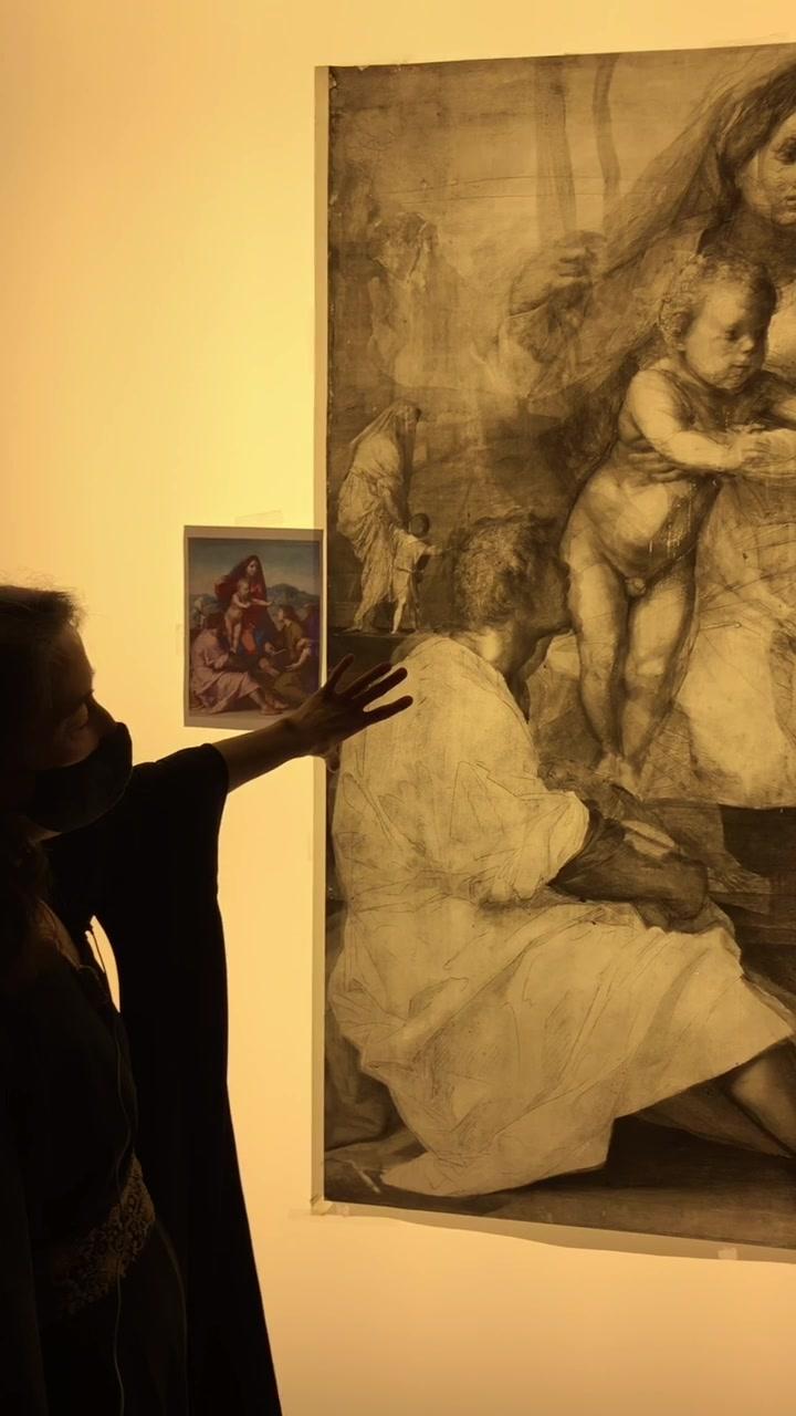 Reflectografía infrarroja de “La Virgen con el Niño entre San Mateo y un ángel”, de Andrea del Sarto