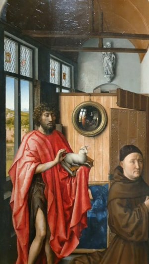 "San Juan Bautista y el maestro franciscano Enrique de Werl" (1438): la pincelada de Robert Campin