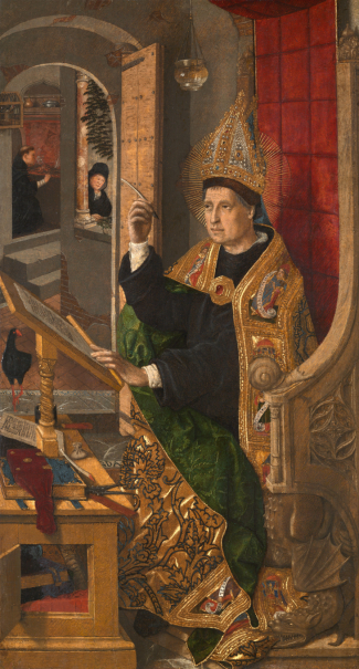 A Bishop Saint (St. Benedict of Nursia?)