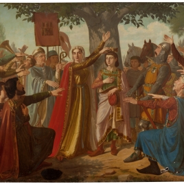 Doña Berenguela coronando a su hijo don Fernando