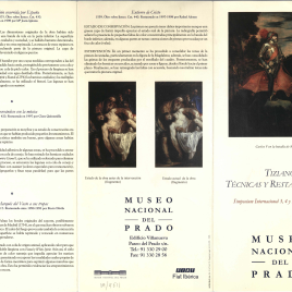 Tiziano : técnicas y restauraciones / Museo Nacional del Prado.