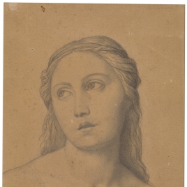 Estudio para la cabeza de un ángel músico (Mater Salvatoris. Capilla de las Letanías de la Iglesia de Notre Dame de Lorette, París).