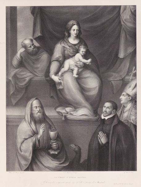 Imagen de la obra: "La Sagrada Familia, san Ildefonso, san Juan Evangelista y el maestro Alonso de Villegas"