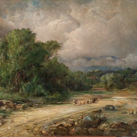 Paisaje con un rebaño