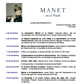 Manet [Recurso electrónico] : en el Prado : curso monográfico II / Museo Nacional del Prado.