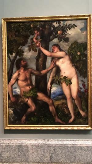 Adán y Eva según Tiziano y Rubens