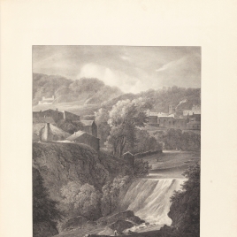 Paisaje con cascada