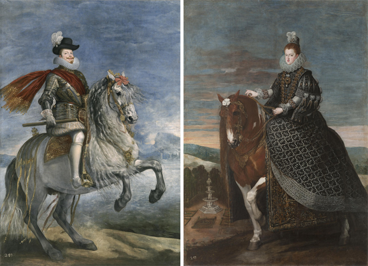 Restauración de los retratos ecuestres de Felipe III y Margarita de Austria, de Velázquez