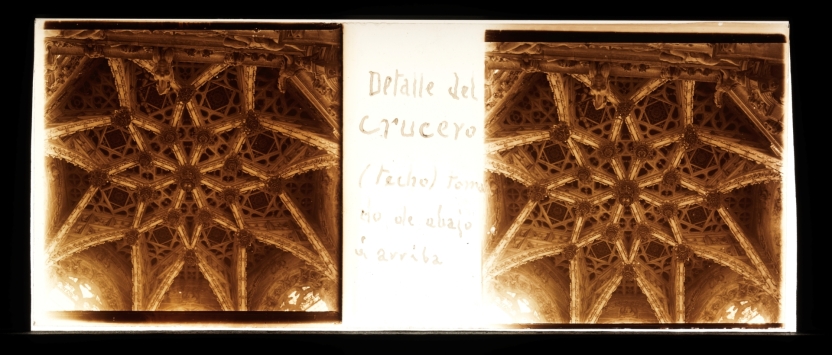 Imagen de la obra: "Vista interior del crucero de la Catedral de Burgos. Bóveda"