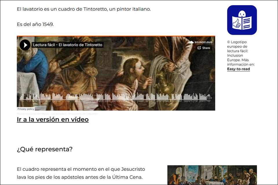 El Museo del Prado lanza nuevos contenidos de lectura fácil para acercar su colección a todos los públicos