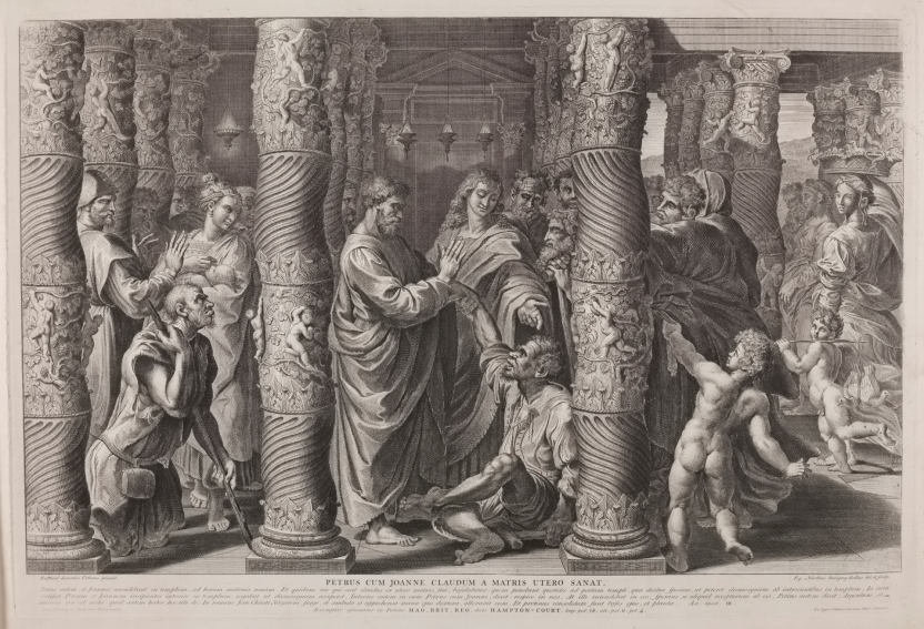 Imagen de la obra: "San Pedro y San Juan curando a un tullido en el Templo"