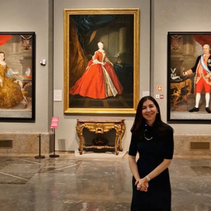Tres nueras de Isabel de Farnesio y reinas consortes: Bárbara de Braganza, María Amalia de Sajonia y Luisa Isabel de Orleáns