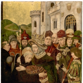 Fernando I de Castilla acogiendo a santo Domingo de Silos