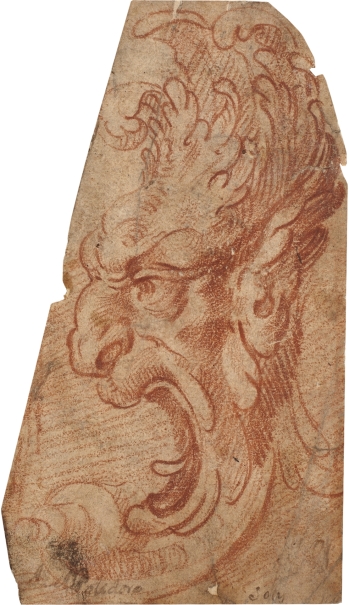 Imagen de la obra: "Cabeza grotesca de perfil"