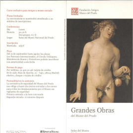Grandes obras del Museo del Prado : Salas del Museo : otoño 2011 / Amigos del Museo del Prado.