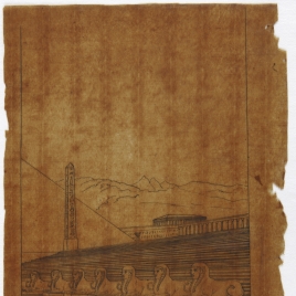 Réplica de rconstrucción ficticia del templo de Hatshepsut o de Nebhepetra Mentuhotep en Deir-el-Bahari, Egipto