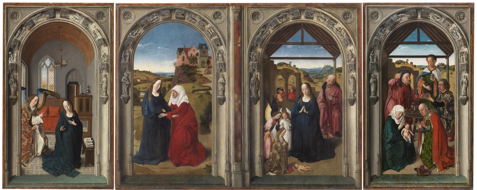 Tríptico de la vida de la Virgen [Dirk Bouts]