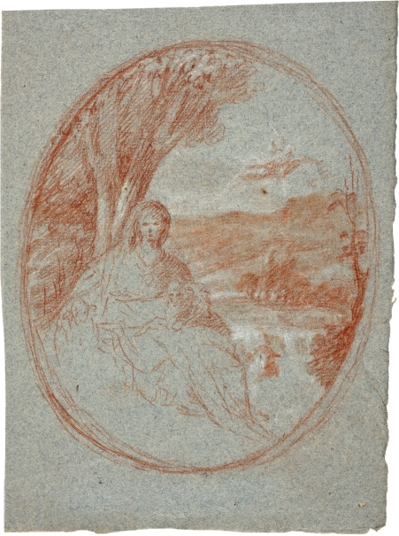 Image of the artwork: "The Divine Shepherdess / Boy Standing, with a Disc or Sphere"