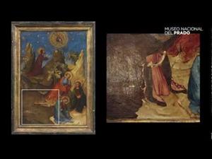 Restauración de la obra Oración en el huerto con el donante Luis I de Orleans