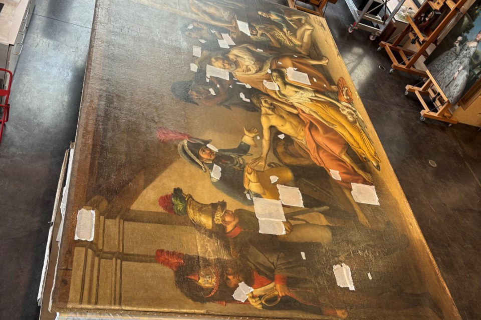 La obra de José Aparicio, El año del hambre en Madrid, regresa al Museo del Prado para su restauración