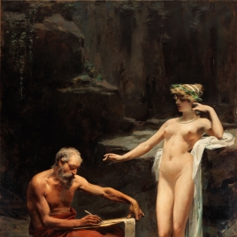 La ninfa Egeria dictando a Numa las leyes de Roma