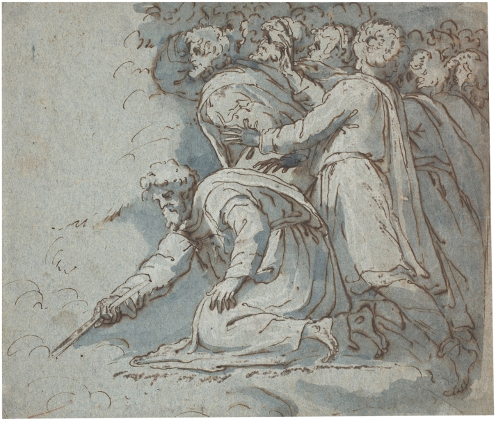 Image of the artwork: "Moses Closing the Waters of the Red Sea over Pharaoh's Hosts"