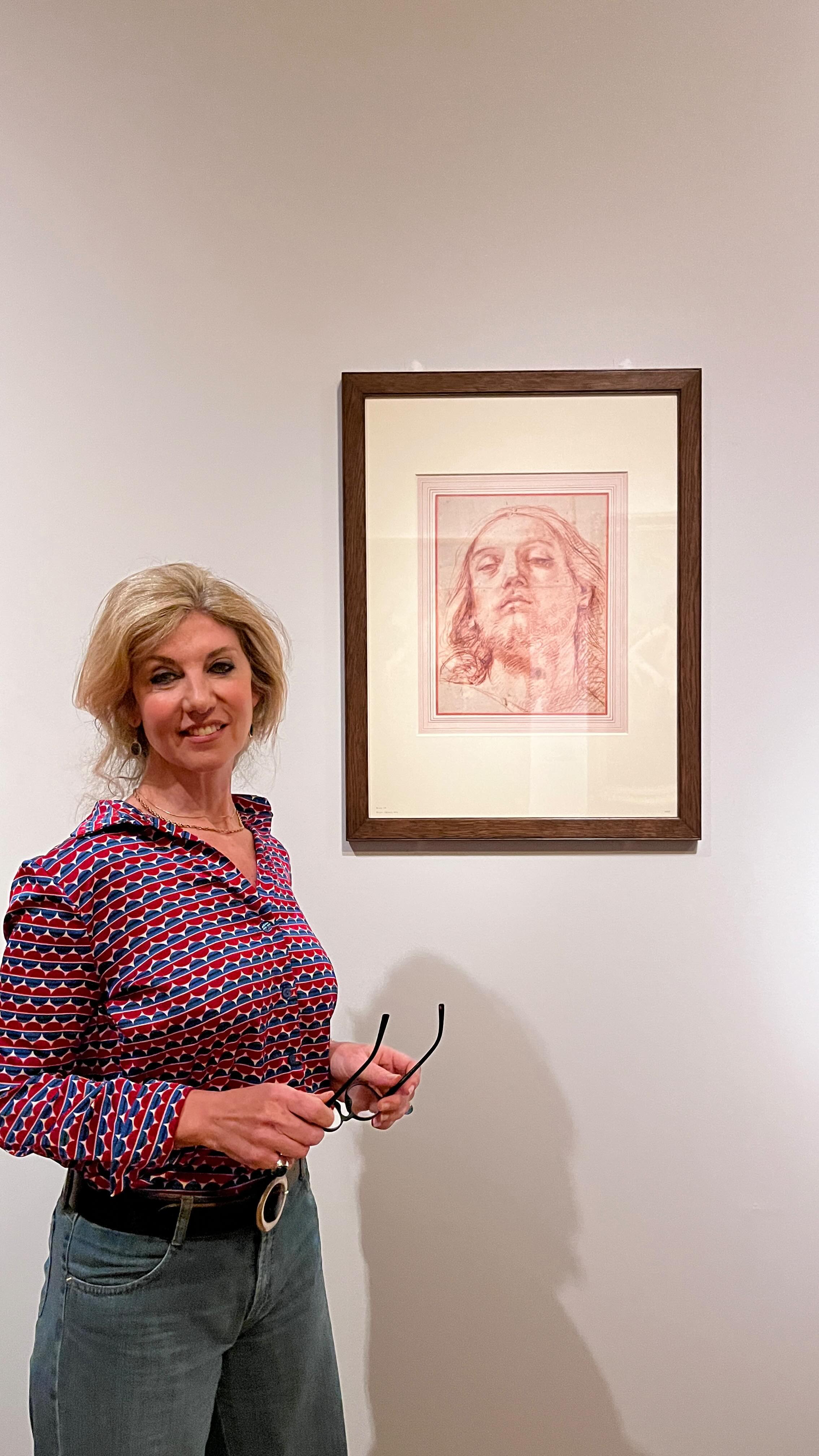 Dos dibujos de Guido Reni: “Cabeza de cristo” y “Retrato de muchacha”
