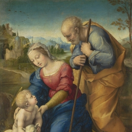 The Holy Family with a Lamb