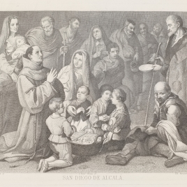 San Diego de Alcalá dando de comer a los pobres