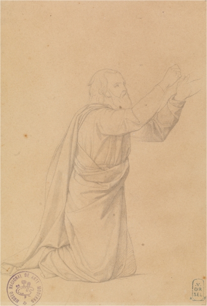 Imagen de la obra: "Estudio para Noé (Regina Patriarcharum. Capilla de las Letanías de la Iglesia de Notre Dame de Lorette, París)."