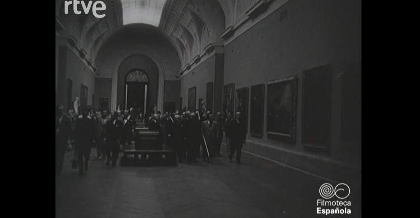 El presidente Quirino visita el Museo del Prado