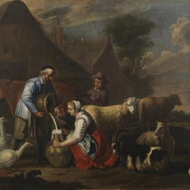 Paisaje con pastores y ganados