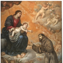 San Francisco de Asís en la Porciúncula