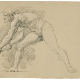 Estudio de desnudo masculino barbado