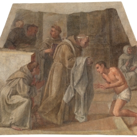 Saint Didacus of Alcalá receiving the franciscan habit