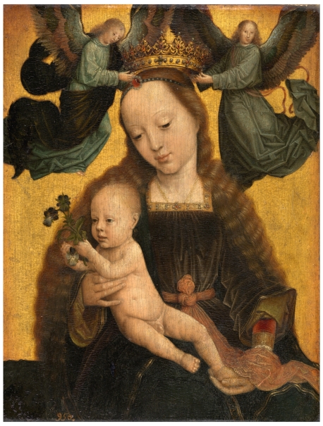 La Virgen con el Niño y dos ángeles que la coronan
