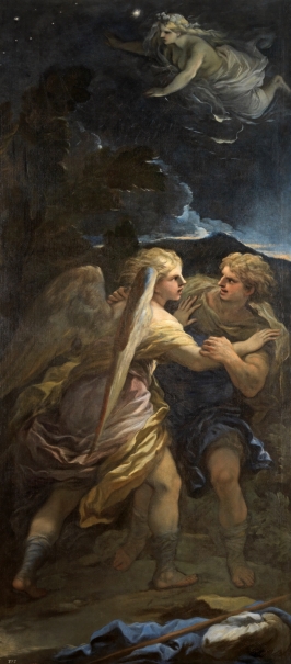 Imagen de la obra: "Lucha de Jacob con el ángel"