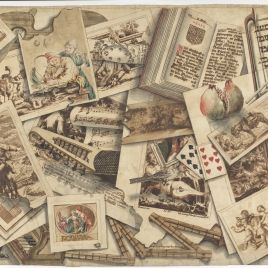 Trompe-l´oeil. Ces drolles font bonne chère