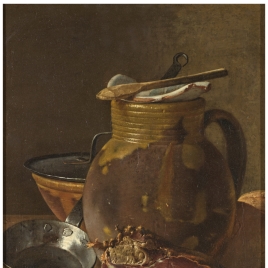 Still Life with Ham, Eggs and Vessels