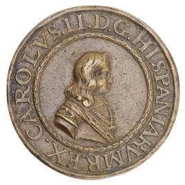 Imagen de Carlos II, rey de España - Emblema con la corona real (''MARIANAE AVSPICIIS'')