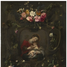 Guirnalda con la Virgen y el Niño