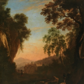 Landscape with Fisherman Family at Dusk