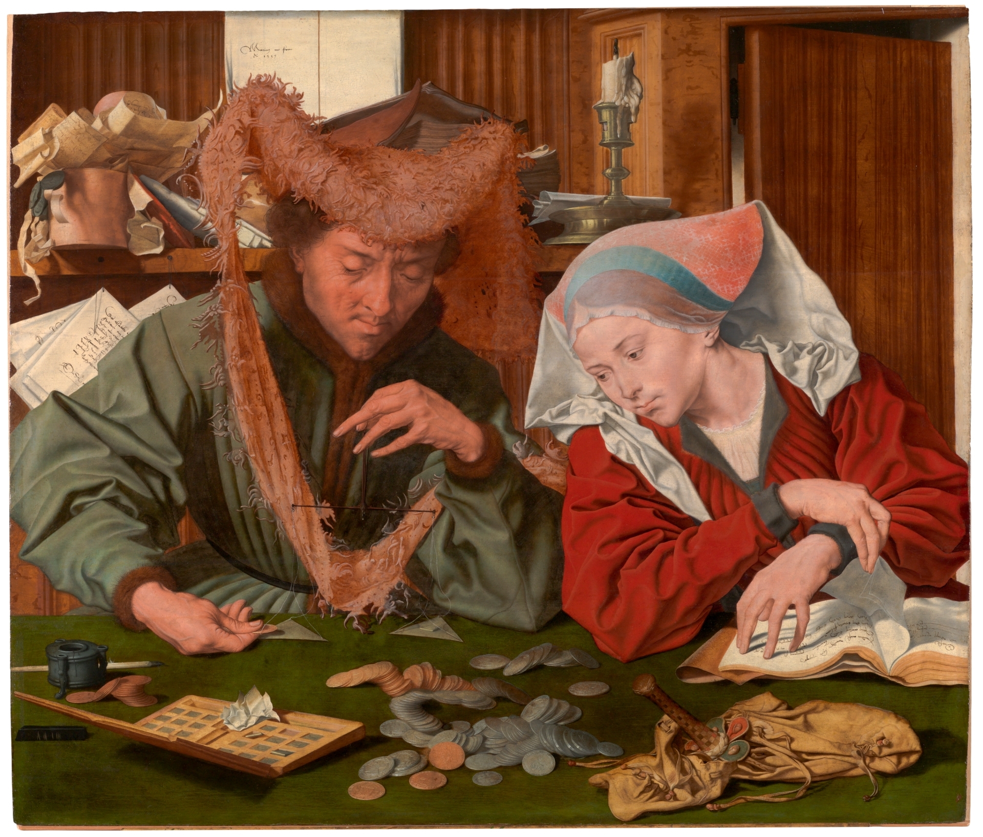 El recaudador de impuestos y su mujer (conocido como El cambista y su  mujer) - Colección - Museo Nacional del Prado