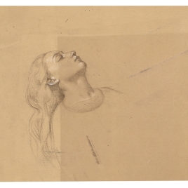 Estudio de una cabeza femenina dormida