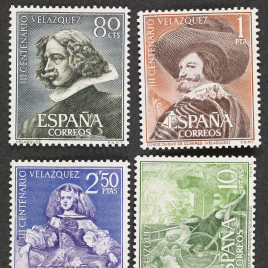 Serie de sellos III Centenario de la muerte de Velázquez