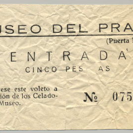Dos billetes de entrada al Museo del Prado [1956-1957]